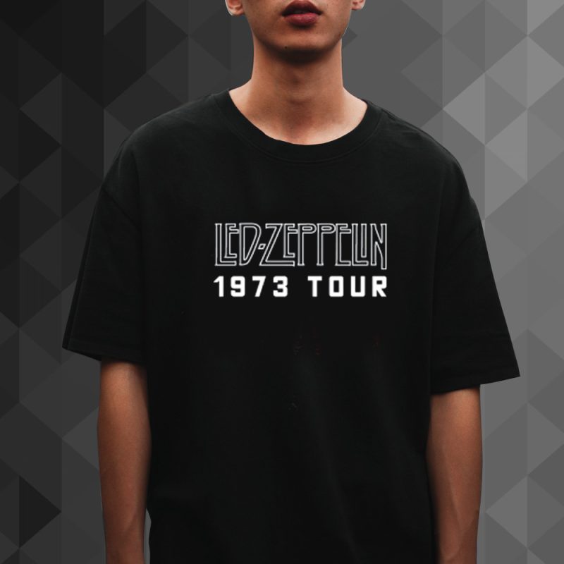 Led Zeppelin Men's UK Tour 1971 T-Shirt Black
