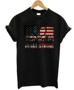 Vegas Strong American Heart Flag t shirt