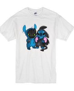 Baby Toothless and baby Stitch t shirt