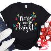 Disney Christmas Light Shirt, Merry And Bright t shirt, Christmas Holiday Shirt