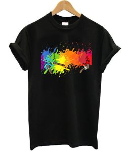 Paint Brush Art - Color Splatter t shirt