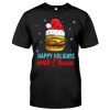 happy holidays with cheese t shirt