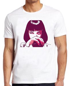 Mia Wallace t shirt, Pulp Fiction Art Tarantino Film Cult Cool Gift t shirt