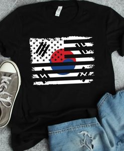 South Korean Flag t shirt, Korean American, American Korean Gift tee