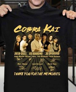 Cobra Kai Fans 2018 2021 Characters Signature t shirt