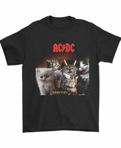 Acdc Cat Rock Band Highway To Hell Metal Mashup t shirt