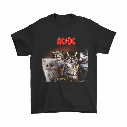 Acdc Cat Rock Band Highway To Hell Metal Mashup t shirt