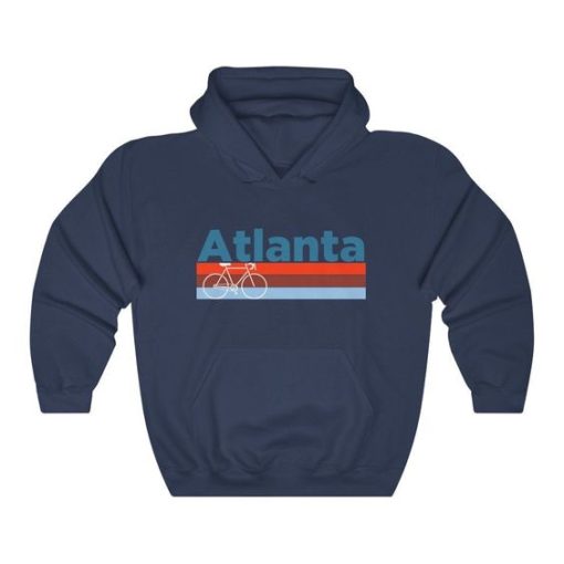 Atlanta, Georgia Hoodie Retro Bike, Atlanta hoodie