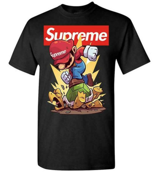 Funny Mario Gaming With Spreme t shirt