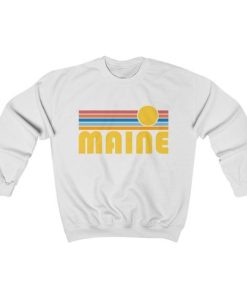 Retro Sunset Unisex Maine Sweatshirt