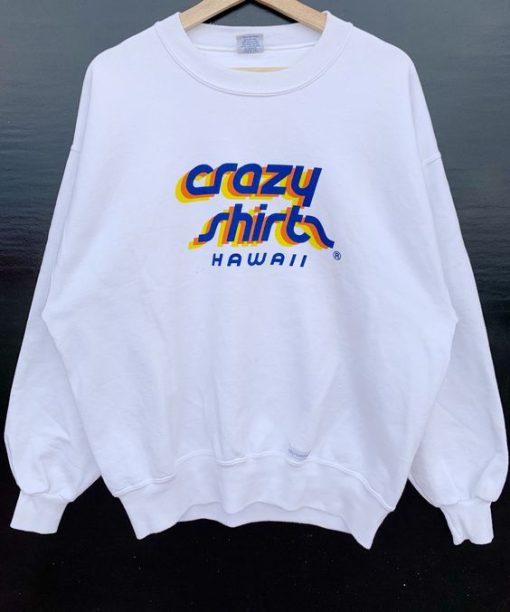 Vintage Hawaii Surf, Crazy Shirt Surf Wear Big logo Hawaii Sweatshirt