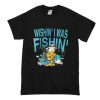 Wishin’ I Was Fishin’ Vintage 70s Garfield Fishing t shirt