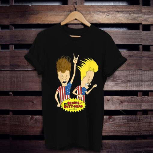 Beavis and Butt-Head Rock Out Us Flag t shirt