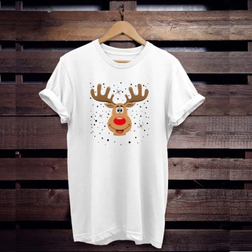 Christmas Reindeer Head t shirt