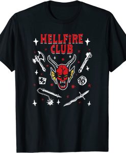 Stranger Things 4 Hellfire Club Icon Collage t shirt