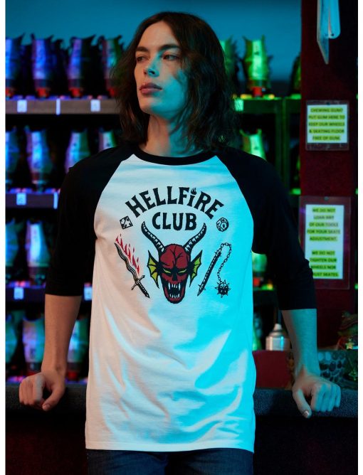 Stranger Things Hellfire Club Raglan t shirt