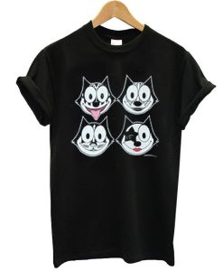 Vintage 90s Felix the Cat Kiss parody t shirt