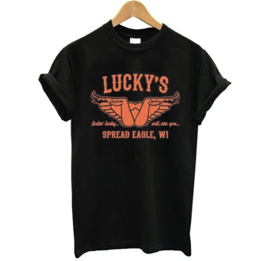 Luckys custom motorcycle biker t shirt FR05