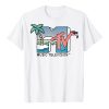 MTV Beach Island Flamingo Logo Vintage t shirt FR05