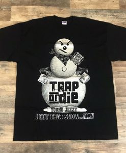 Vintage Young Jeezy Da Snowman Trap or Die t-shirt FR05