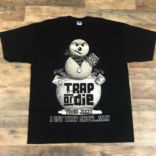 Vintage Young Jeezy Da Snowman Trap or Die t-shirt FR05