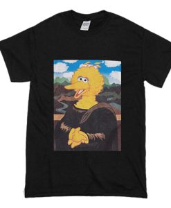 Big Bird Sesame Street Monalisa t shirt