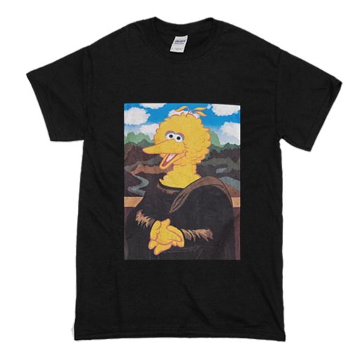 Big Bird Sesame Street Monalisa t shirt