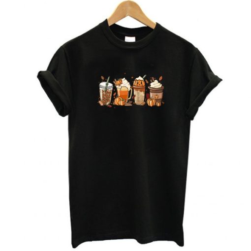 Coffee Lovers t shirt, Pumpkin Latte Drinks Shirt, Thanksgiving Shirt FR05