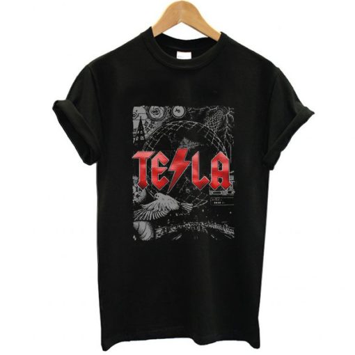 Nikola Tesla t-Shirt Illustration ACDC t shirt FR05