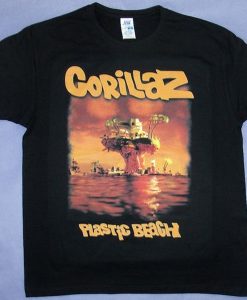 gorillaz plastic beach t shirt FR05