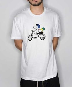 Snoopy and Woodstock on a Vespa