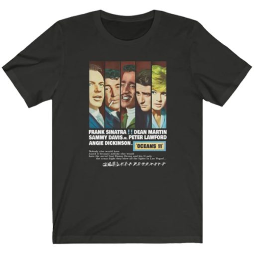 Oceans 11 Rat Pack Film 1960 Movie Poster t shirt