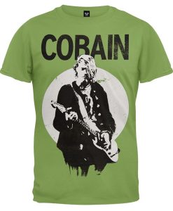 kurt cobain standing guitar photo t shirt FR05