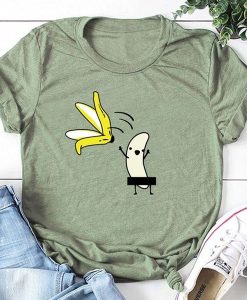 Banana Print Rolled t shirt