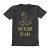 Heather Charcoal 'The Floor Is Lava' t shirt