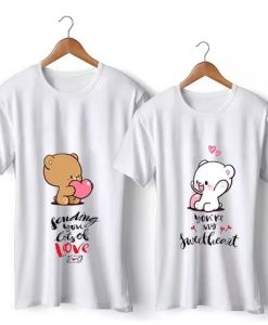 CUTE PANDA COUPLES LOVELY COUPLE T-SHIRTS thd