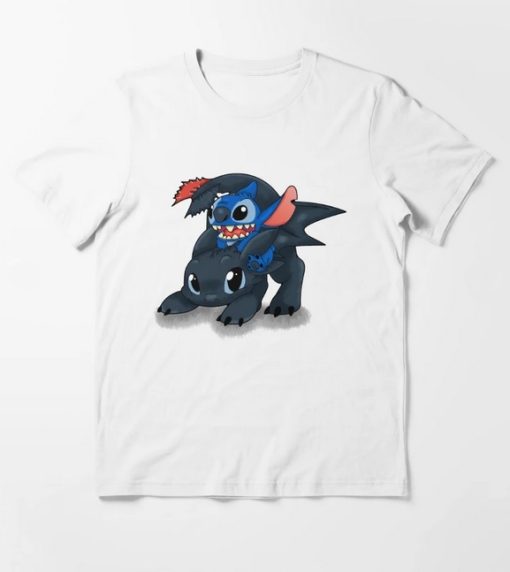 StitchToothless Crossover Design T-Shirt thd
