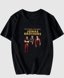 Jonas Brothers Band Five Albums One Night T Shirt thd
