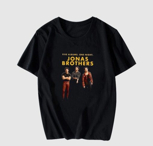 Jonas Brothers Band Five Albums One Night T Shirt thd