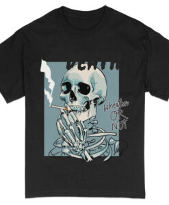 Skeleton Smoker Skull T-Shirt thd