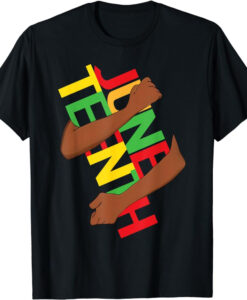 Black Hand Hug Juneteenth Black History Month Africa T Shirt thd