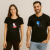 Cool Graphics Captain Wonder Funny Couple T-shirt