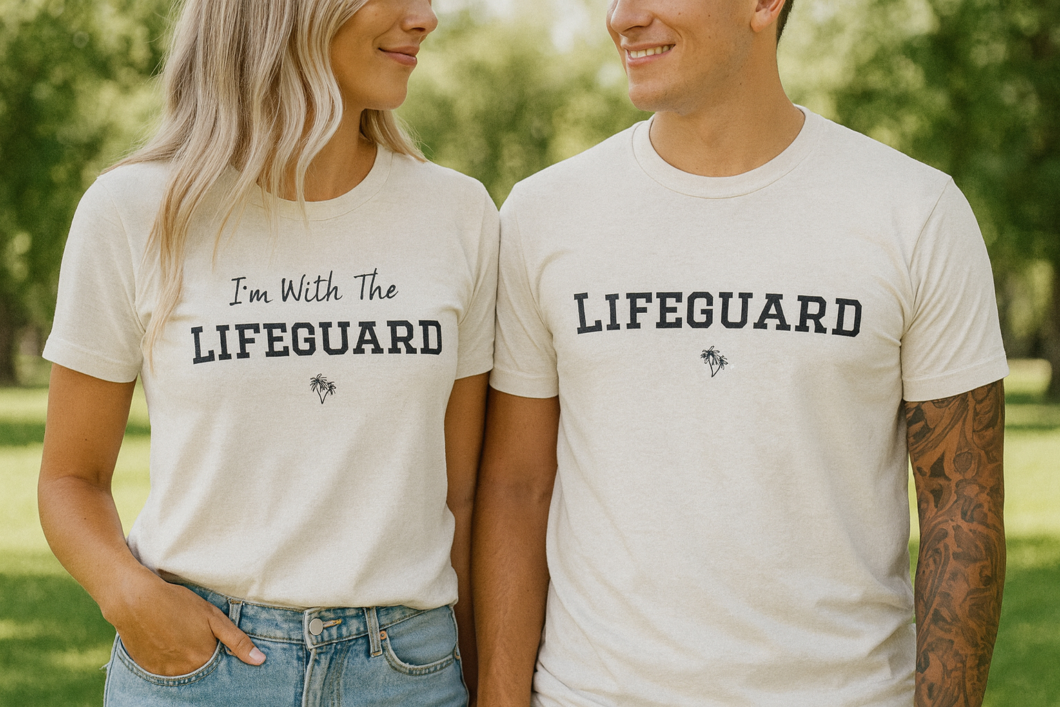 I'm With The Lifeguard Couple T-Shirt