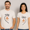 Matching couple Merry christmas T shirt