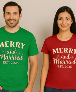Merry and Married Couple T Shirt