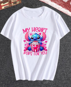 My Heart Pops For You Valentine Stitch T Shirt