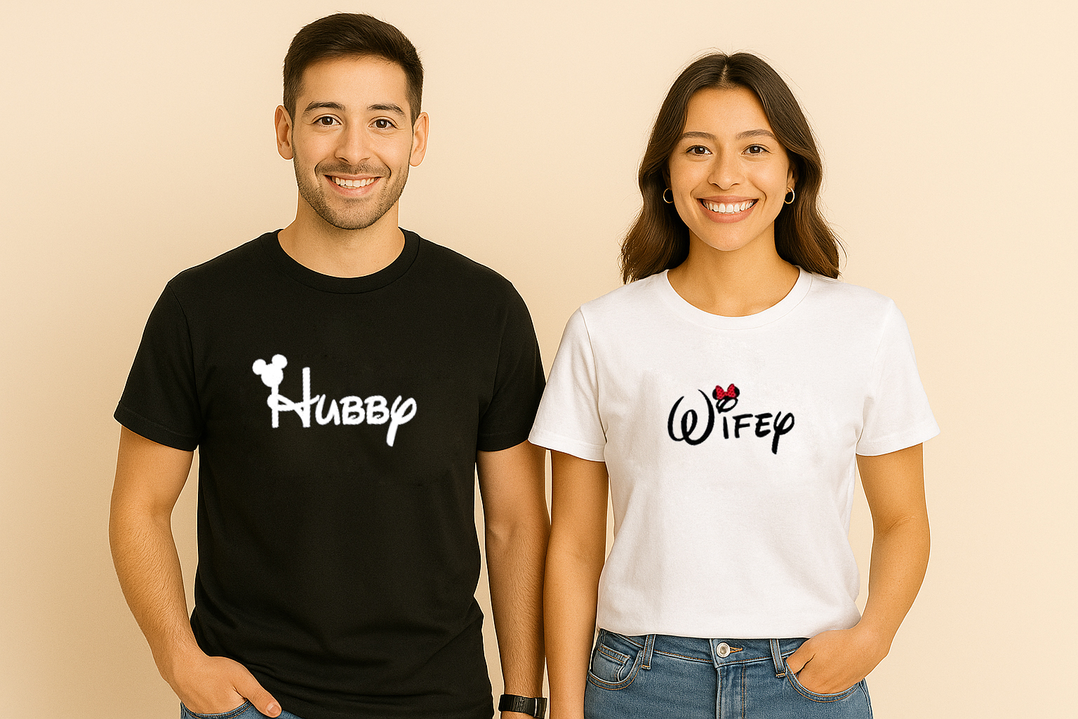 Hubby Wifey Couple T-Shirt